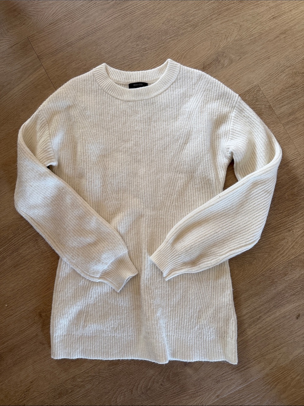 Women's Crewneck Ribbed Sweater - Ivory